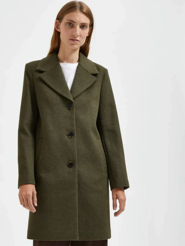 SELECTED ENKELKNÄPPT KAPPA Green New
