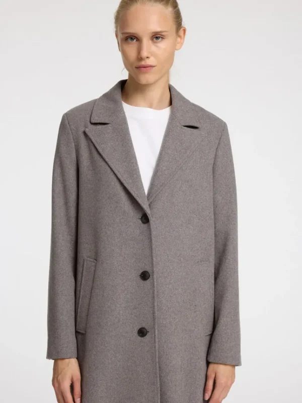 SELECTED ENKELKNÄPPT KAPPA Grey Clearance