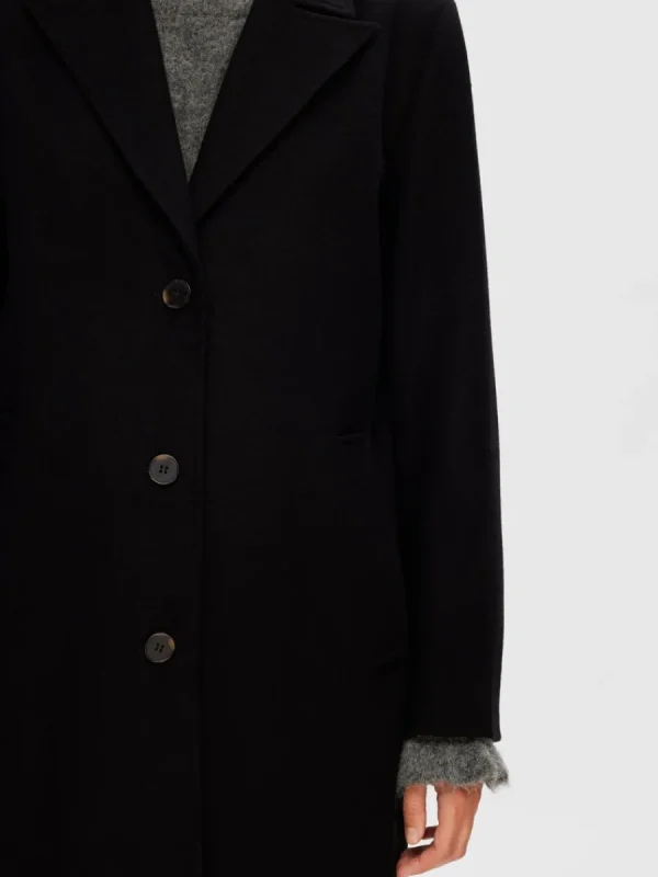 SELECTED ENKELKNÄPPT KAPPA Black Online