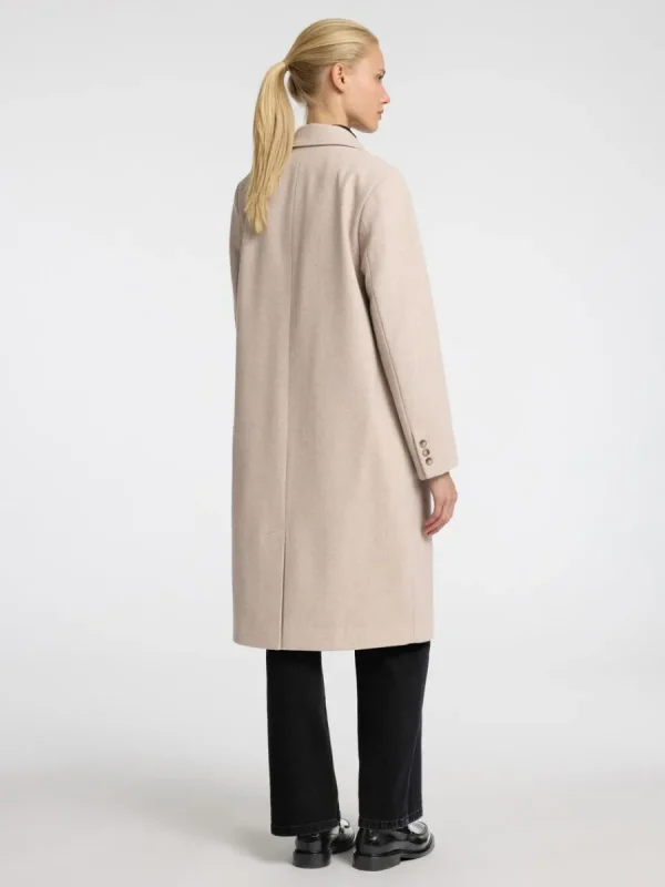 SELECTED ENKELKNÄPPT KAPPA Beige New