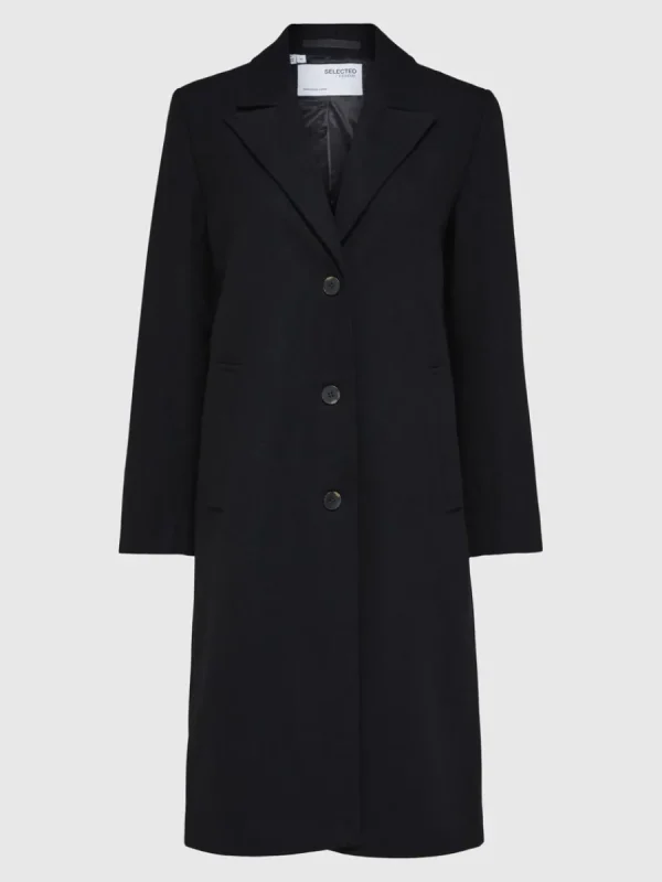 SELECTED ENKELKNÄPPT KAPPA Black Online