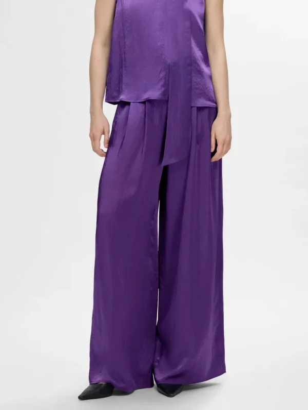 SELECTED EXTRA VIDA SATINBYXOR Purple Clearance