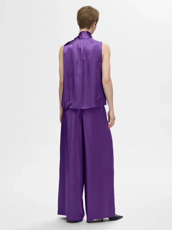 SELECTED EXTRA VIDA SATINBYXOR Purple Clearance