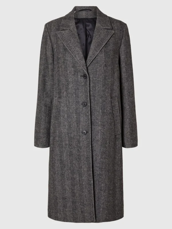 SELECTED FISKBEN LÅNG KAPPA Black Outlet