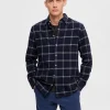 SELECTED FLANELL ÖVERSKJORTA Blue Cheap