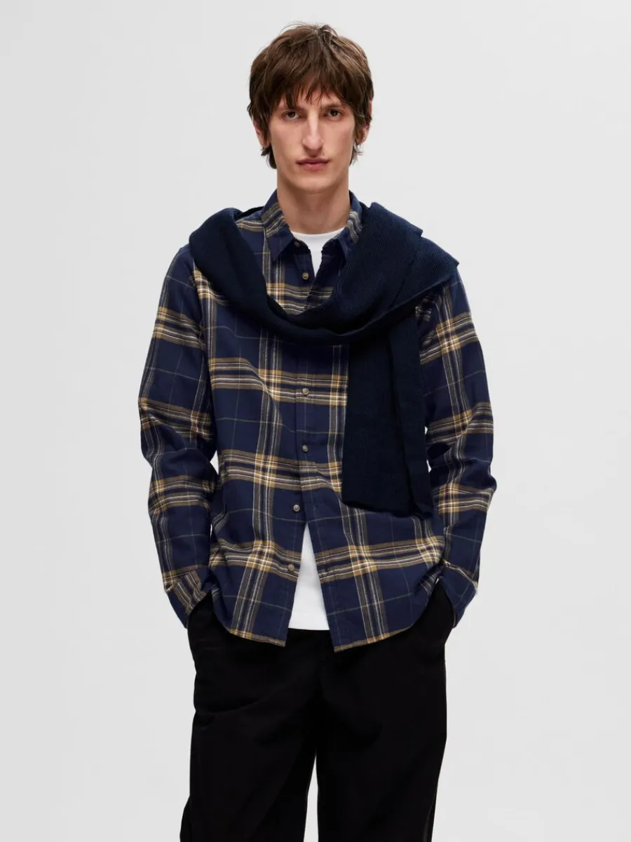 flanell_verskjorta_0-4.webp SELECTED FLANELL ÖVERSKJORTA Blue Cheap