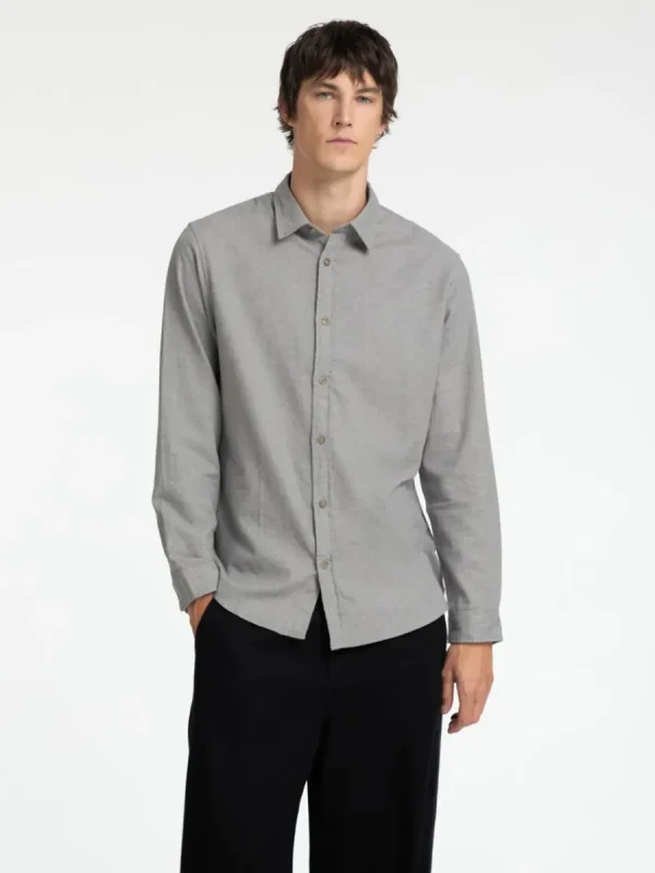 SELECTED FLANELL ÖVERSKJORTA Grey Best