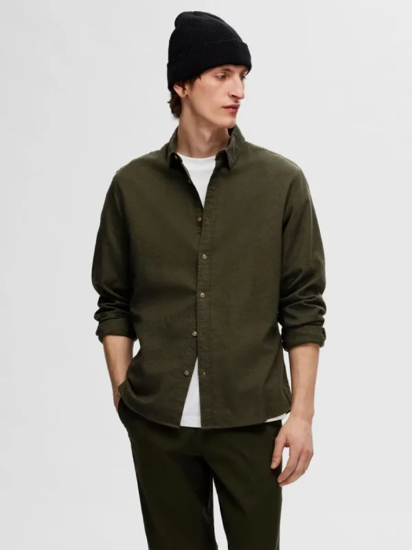SELECTED FLANELL ÖVERSKJORTA Green Outlet