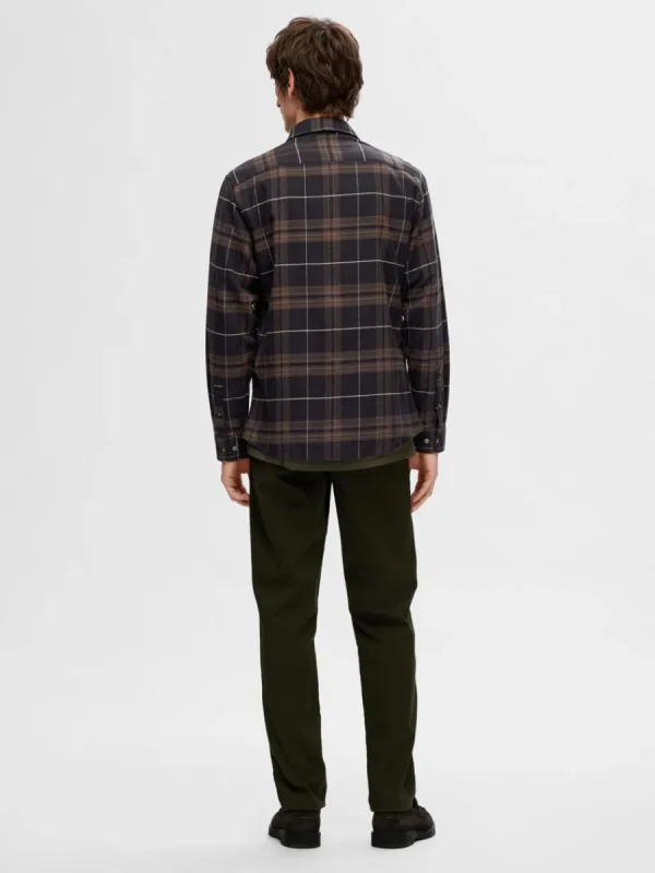 SELECTED FLANELL ÖVERSKJORTA Brown Cheap