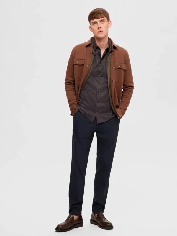 SELECTED FLANELL ÖVERSKJORTA Grey Store