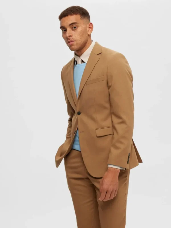 SELECTED FLANELL ÖVERSKJORTA Beige Store