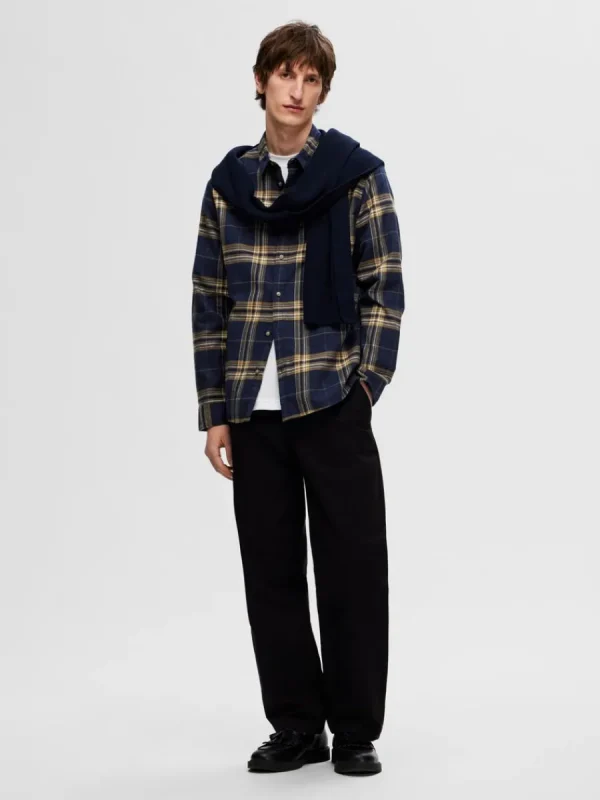 SELECTED FLANELL ÖVERSKJORTA Blue Cheap