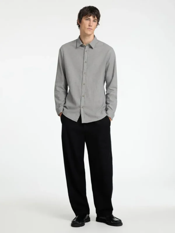SELECTED FLANELL ÖVERSKJORTA Grey Best