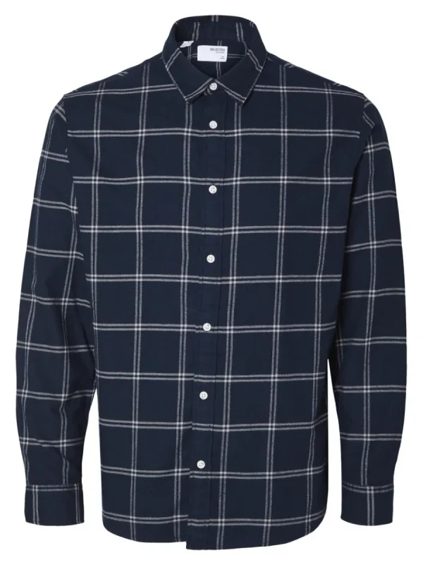 SELECTED FLANELL ÖVERSKJORTA Blue Cheap