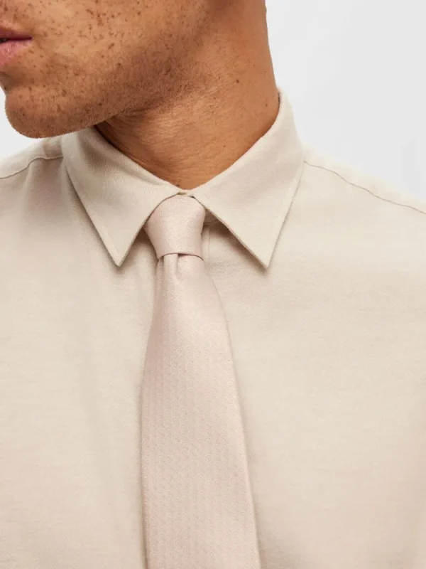 SELECTED FLANELL ÖVERSKJORTA Beige Store