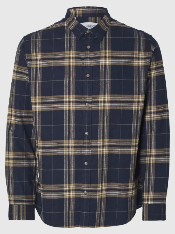 SELECTED FLANELL ÖVERSKJORTA Blue Cheap
