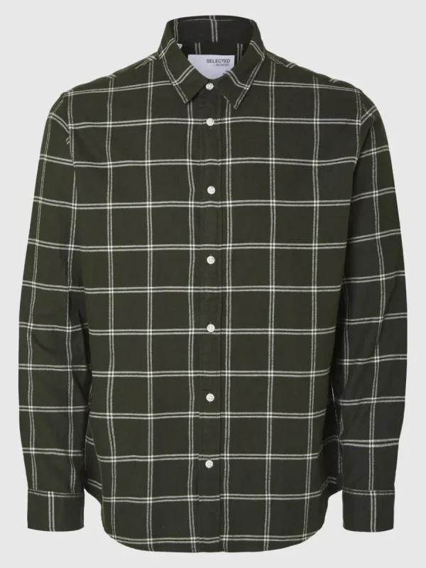 SELECTED FLANELL ÖVERSKJORTA Green Outlet
