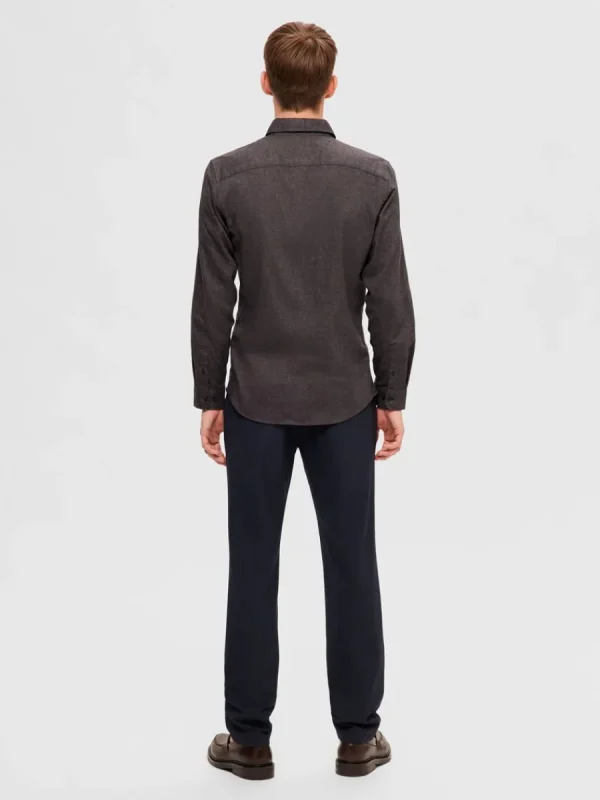 SELECTED FLANELL ÖVERSKJORTA Grey Store