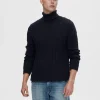 SELECTED FLÄTSTICKAD POLOTRÖJA TRÖJA Blue Online
