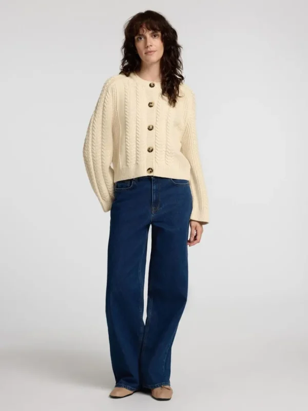 SELECTED FLÄTSTICKNING KOFTA Beige Online