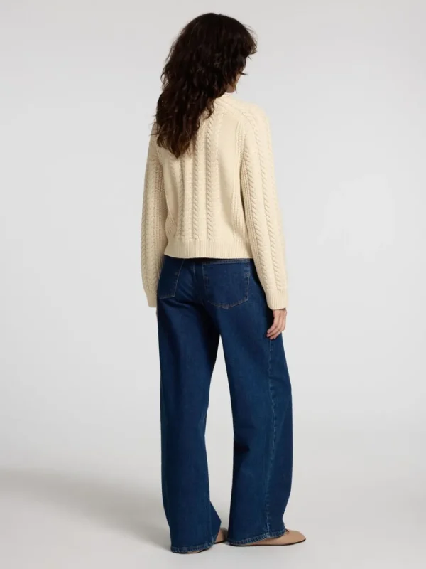 SELECTED FLÄTSTICKNING KOFTA Beige Online