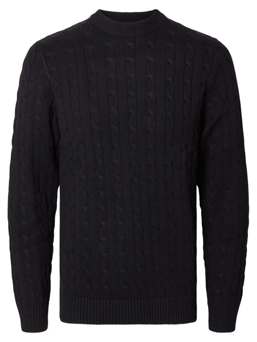 fltstickning_stickad_trja_4-3.webp SELECTED FLÄTSTICKNING STICKAD TRÖJA Black Discount