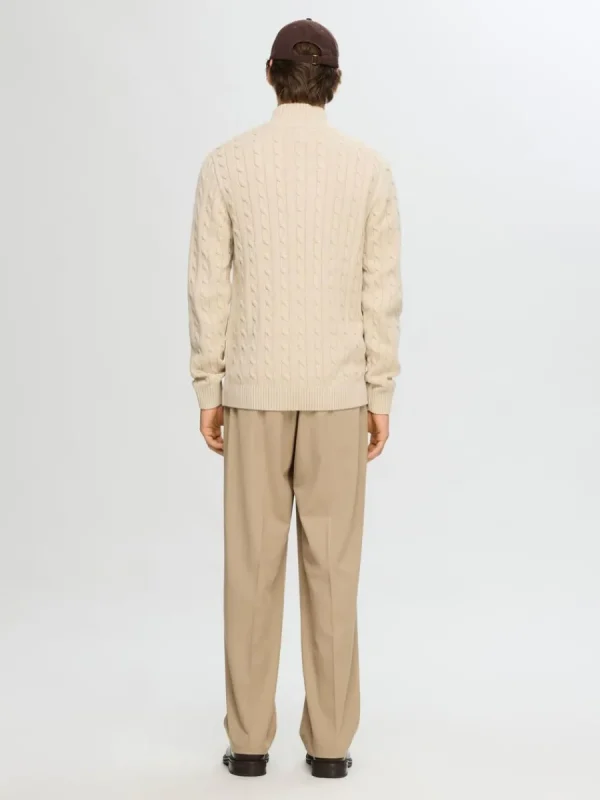 SELECTED FLÄTSTICKNING TRÖJA Beige Fashion