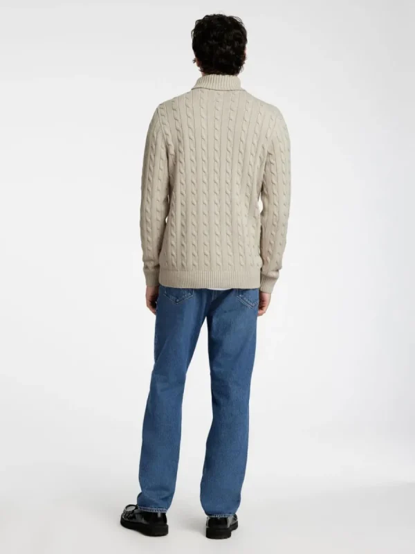 SELECTED FLÄTSTICKNING TRÖJA Beige Fashion