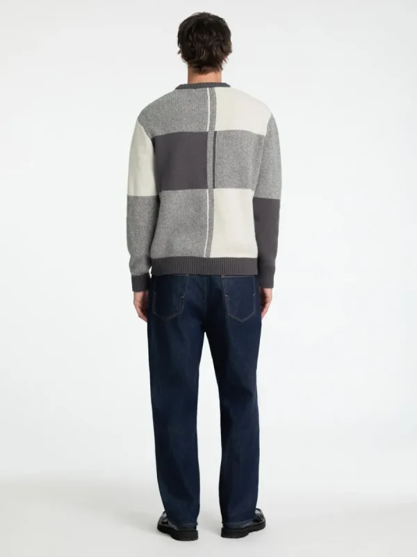 SELECTED FÄRGBLOCKERAD RUNDRINGAD TRÖJA Grey Fashion