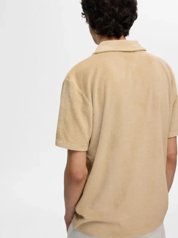 SELECTED FROTTÉTYG PIKÉTRÖJA Beige Shop