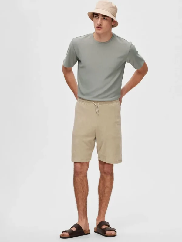 SELECTED FROTTÉTYG SHORTS Beige Discount