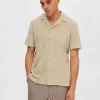 SELECTED FROTTÉTYG SKJORTA Beige Outlet