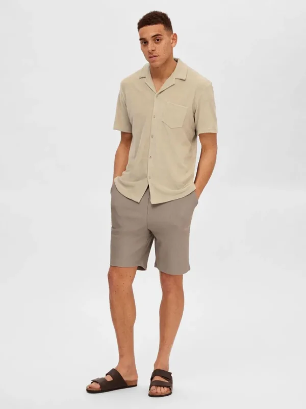 SELECTED FROTTÉTYG SKJORTA Beige Outlet