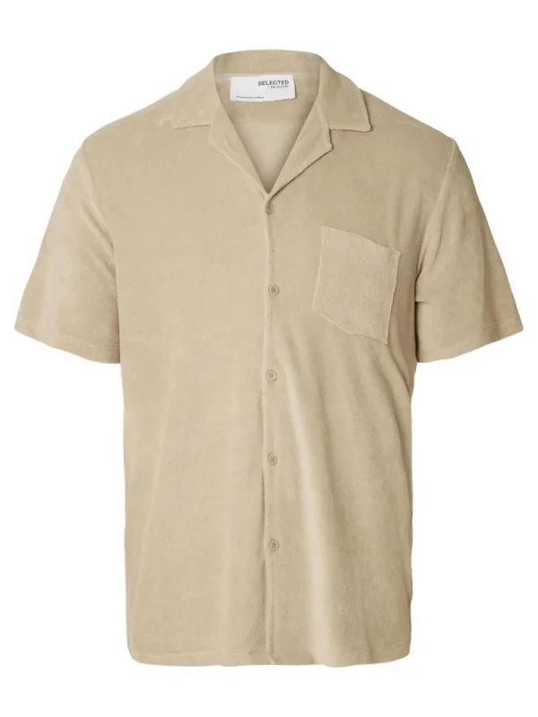 SELECTED FROTTÉTYG SKJORTA Beige Outlet