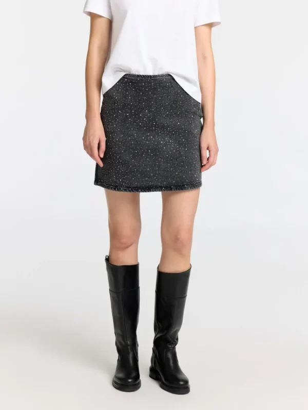 SELECTED GLANSIG JEANSKJOL Black Fashion
