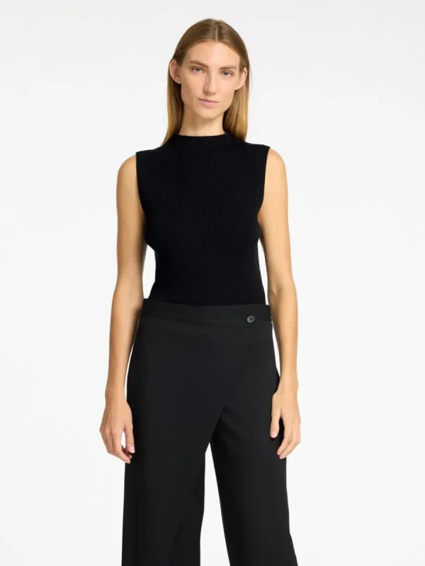 SELECTED GLITTER ÄRMLÖS TOPP Black Cheap
