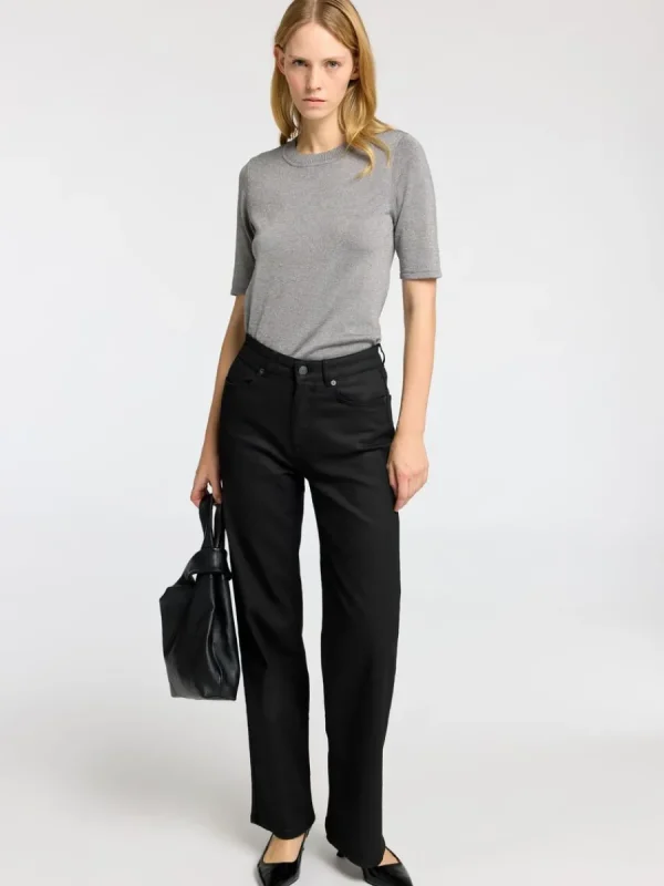SELECTED GLITTER STICKAD TOPP Grey Store