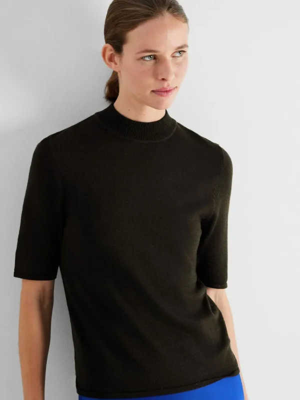 SELECTED GLITTER STICKAD TOPP Black New