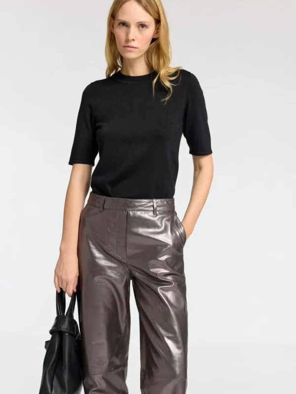 SELECTED GLITTER STICKAD TOPP Black Fashion