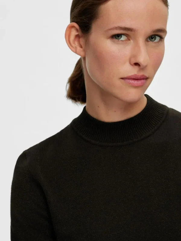 SELECTED GLITTER STICKAD TOPP Black New