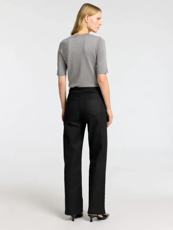 SELECTED GLITTER STICKAD TOPP Grey Store