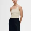 SELECTED GLITTRIG ENAXLAD BODY Beige Best Sale