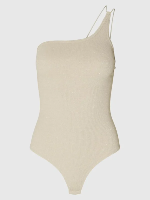 SELECTED GLITTRIG ENAXLAD BODY Beige Best Sale