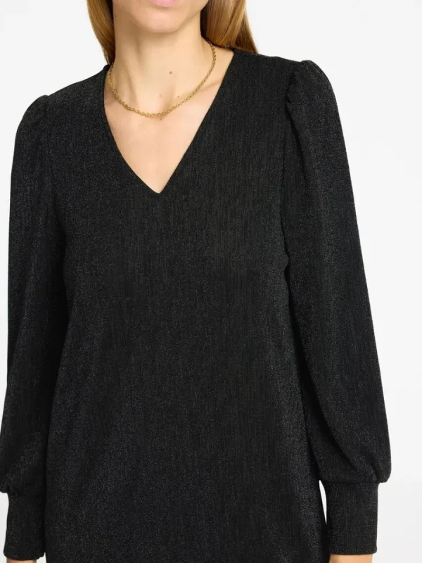 SELECTED GLITTRIGT KORT KLÄNNING Black Hot