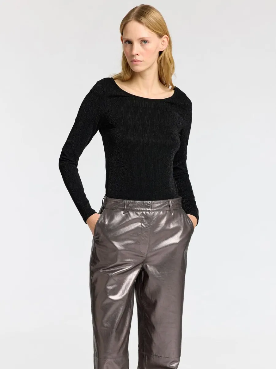 glittrigt_lngrmad_topp_0.webp SELECTED GLITTRIGT LÅNGÄRMAD TOPP Black Outlet