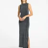 SELECTED GLITTRIGT MAXIKLÄNNING Black Cheap