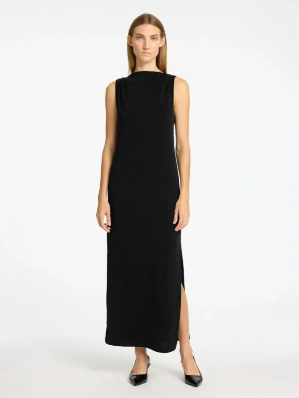 SELECTED GLITTRIGT MAXIKLÄNNING Black Cheap