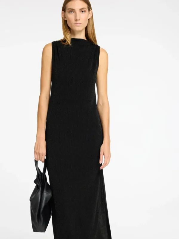 SELECTED GLITTRIGT MAXIKLÄNNING Black Cheap