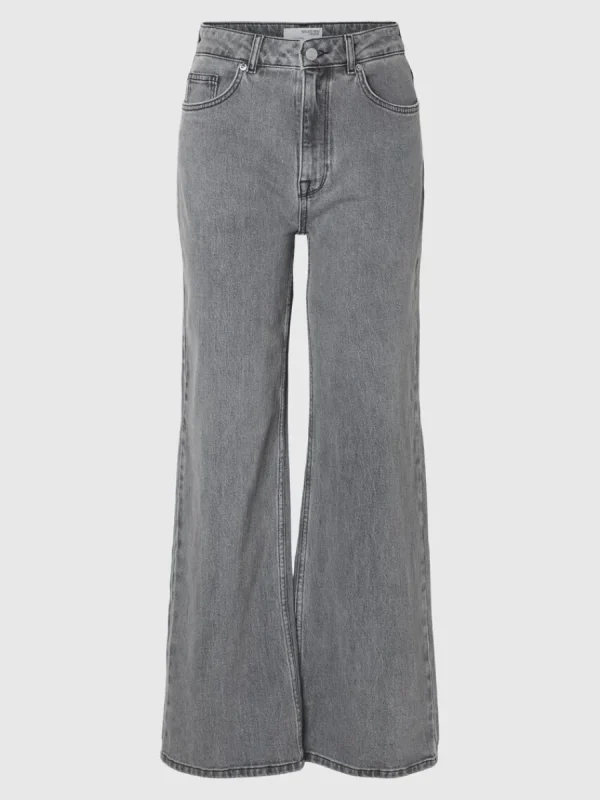 SELECTED GRÅ VIDA JEANS Grey Clearance