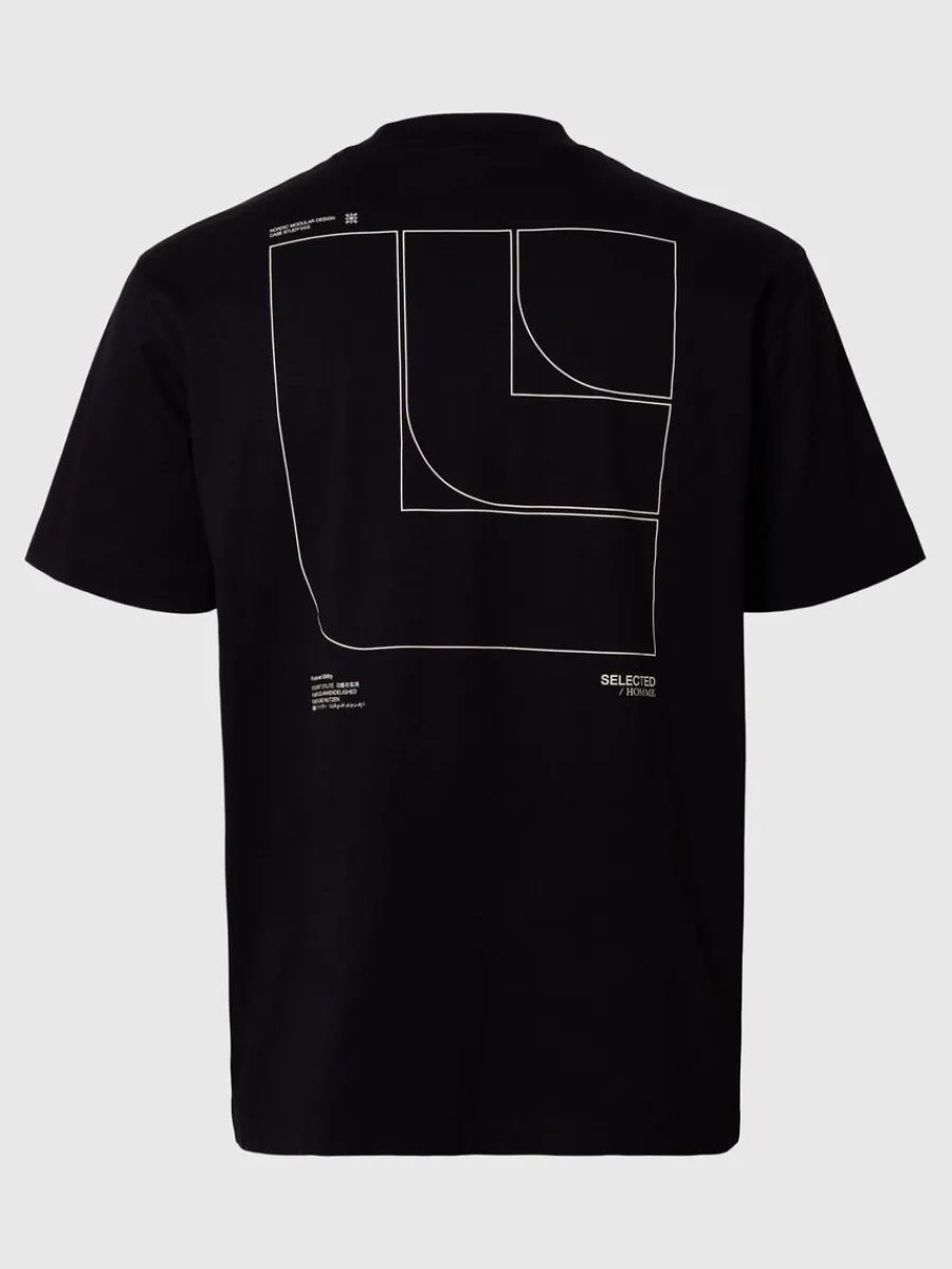 grafiskt_tryck_tshirt_1.webp SELECTED GRAFISKT TRYCK T-SHIRT Black Sale